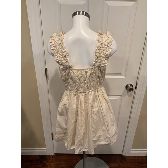 English Factory Cream Sundress W/ Ruffle Elastic Straps, Size M, NWT! - Picture 6 of 9